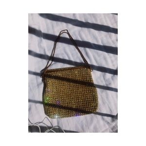 Not for sale!!! Vintage gold rhinestone clutch